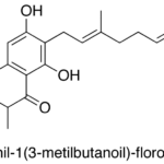 Estructura 2D de <b>3-Geranil-1(3-metilbutanoil)-floroglucinol</b>